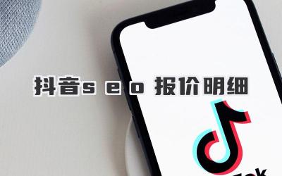 抖音seo報價明細