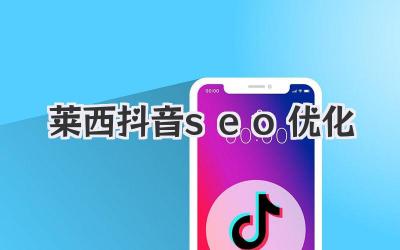 萊西抖音seo優(yōu)化