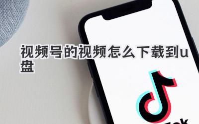 视频号的视频怎么下载到u盘