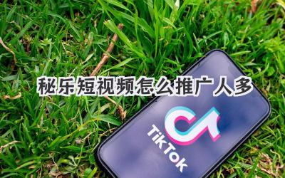 秘乐短视频怎么推广人多