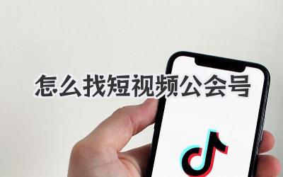 怎么找短視頻公會號