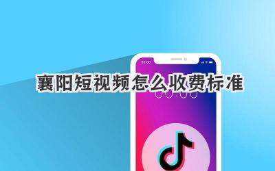 襄阳短视频怎么收费标准