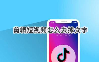 剪輯短視頻怎么去掉文字