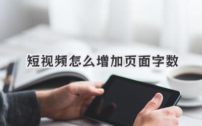 短視頻怎么增加頁(yè)面字?jǐn)?shù) - 策幻網(wǎng)