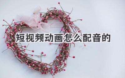 短视频动画怎么配音的 - 策幻网