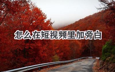怎么在短视频里加旁白 - 策幻网