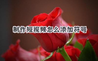 制作短视频怎么添加符号 - 策幻网