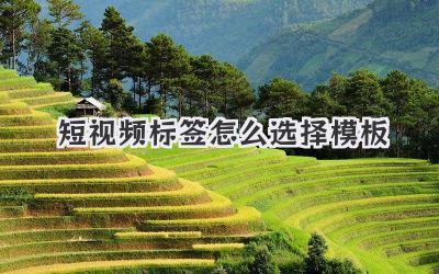 短视频标签怎么选择模板 - 策幻网